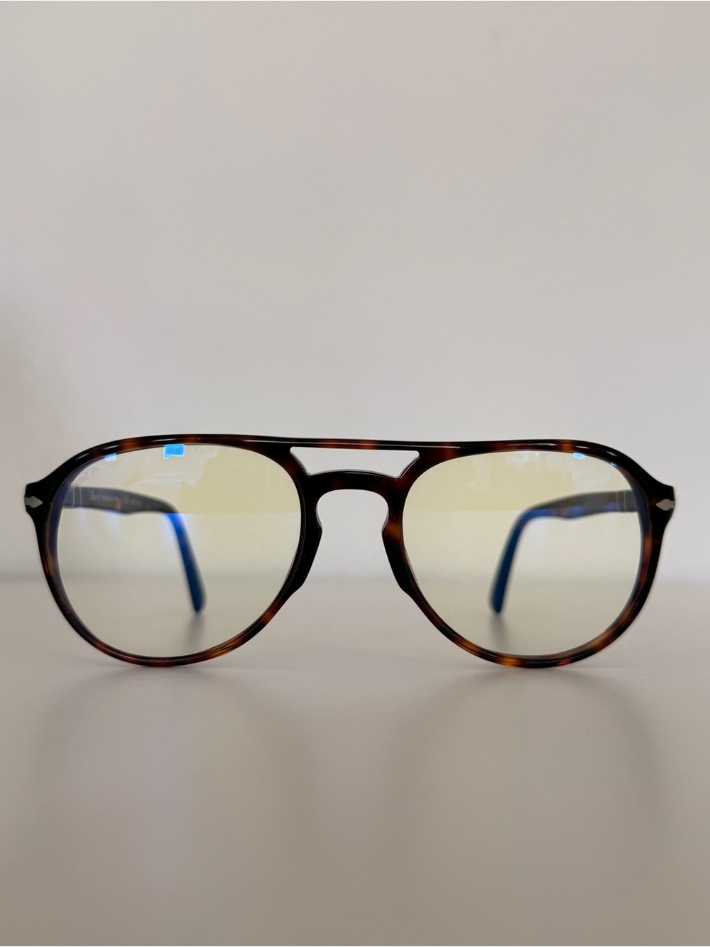 Persol PO3235S Havana Tortoise Shell Frame Aviator Glasses With Box